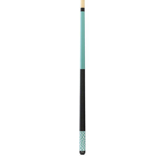 Rage Sky Blue Checker Flag Cue with Black Linen Wrap - photo 2