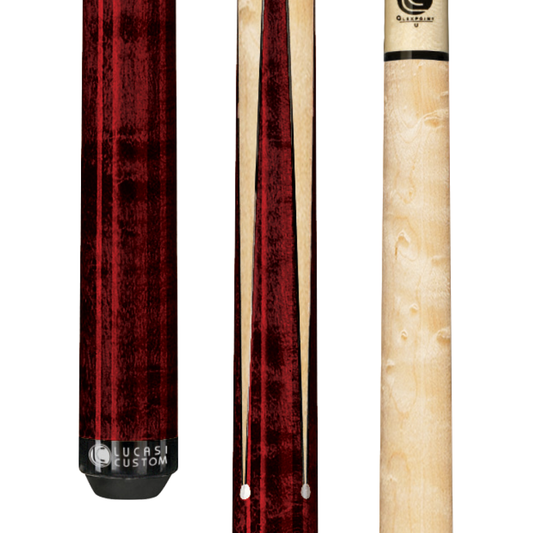 Lucasi Custom Red Maple Sneaky Pete Wrapless Cue