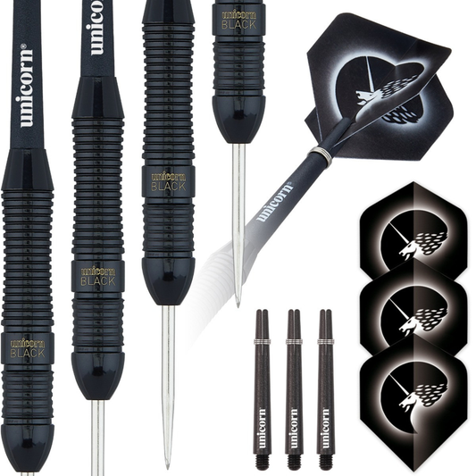 Unicorn Core Plus Black Brass Style 2 Steel Tip Dart Set